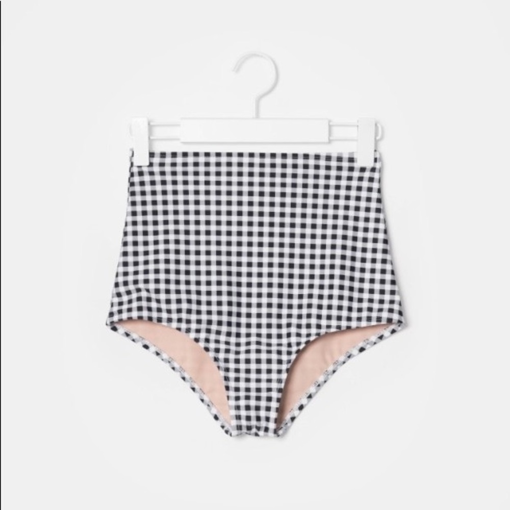 NWT plaid high waist bikini bottom - Medium
